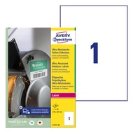 Etikett AVERY L7917-40 210x297 mm ultra ellenálló 40 címke/doboz 40 ív/doboz