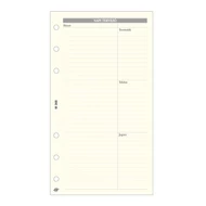 Gyűrűs kalendárium betét SATURNUS M368 bianco napi tervező sárga lapos