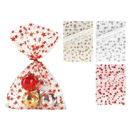 Celofántasak Starry karácsonyi csillagos átlátszó 16x25 cm 100 db/csomag