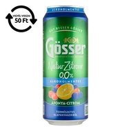 Alkoholmentes sör GÖSSER Natur-Zitrone áfonya-citrom 0% 500 ml DRS