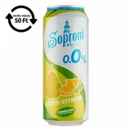 Alkoholmentes sör SOPRONI körte-citrom 0,0% 500 ml DRS