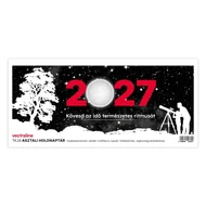 Asztali naptár VECTRALINE TA24 álló fehér lapos holdfázissal 2027.