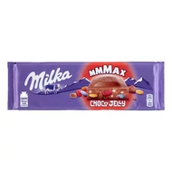 Csokoládé MILKA MMMax ChocoJelly meggyes zselédarabos-cukordrazsés 250 g