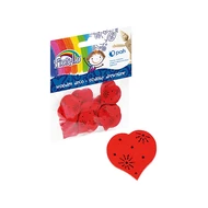 Dekor szivecske karácsonyi FIORELLO GR WD791 fa piros 15 db/bliszter
