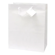 Dísztasak CREATIVE Special Simple L 26cm x 32cm x 12 cm egyszínű fehér zsinórfüles