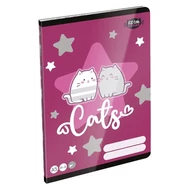 Füzet sima LIZZYSULI A/5 32 lapos 20-32 Kittok Stars Purrfect