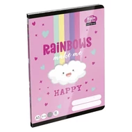 Füzet vonalas LIZZYSULI A/5 32 lapos 12-32 3.osztályos Lollipop Rainbow