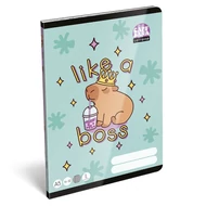 Füzet vonalas LIZZYSULI A/5 32 lapos 14-32 1.osztályos  Lollipop Capybara