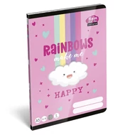 Füzet vonalas LIZZYSULI A/5 32 lapos 14-32 1.osztályos  Lollipop Rainbow