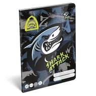 Füzet vonalas LIZZYSULI A/5 32 lapos 16-32 2.osztályos Shark Attack
