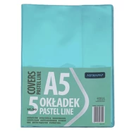 Füzetborító ASTRA PAP A/5 bújtatós pvc neon pasztell színek 5 db/csomag