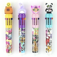 Golyóstoll NEBULO 0,7 mm 10 színű Funny Animals