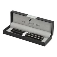 Golyóstoll készlet WELLINGTON Carbon golyóstoll + rollertoll antracit díszdobozban
