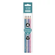 Grafitceruza ARS UNA háromszögletű ezüst levél HB 4 darabos