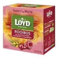 Gyümölcstea LOYD Piramis Rooibos méz-málna-áfonya 20x1,7 g