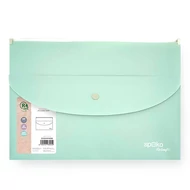 Irattasak SPOKO ReLeaf PP A/4 cipzáras és A/5 patentos SoftTouch menta zöld
