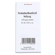 Nyomtatvány ellenőrző bélyeg