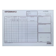Nyomtatvány gépüzemnapló  A/4 25x3
