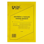 Nyomtatvány jegyzőkönyv a fogyasztói minőségi kifogásról VECTRALINE A/4 álló 25x3 lapos