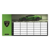 Órarend ARS UNA egylapos kétoldalas Lamborghini 5522