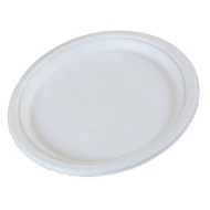 Papírtányér eldobható KOMP cukornád lebomló 25,4 cm natúr 125 darabos