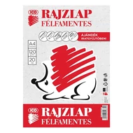 Rajzlap ICO Süni A/4 120 g félfamentes 20 lapos
