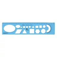 Sablon vonalzó OPTIMA hajlékony kék 30cm