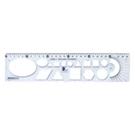 Sablon vonalzó OPTIMA kék 30cm