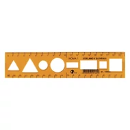 Sablon vonalzó OPTIMA narancssárga 20cm
