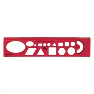Sablon vonalzó OPTIMA piros 30cm