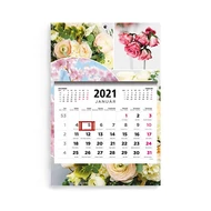 Speditőrnaptár TOPTIMER T081 1 tömbös 3 havi Virágok 2021.