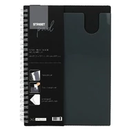 Spirálfüzet vonalas STREET Pad A/4 80 lapos fekete