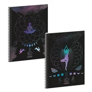 Spirálfüzet kockás ARS UNA Mystic Constellation A/4 60 lapos