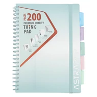Spirálfüzet kockás ASTRA PAP A/4 100 lapos perforált színregiszteres Ombre Pasztell