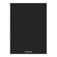Spirálfüzet kockás FORTUNA Monocolor A/4 70 lapos fekete