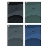 Spirálfüzet kockás Gradient A/4 70 lapos vegyes minták