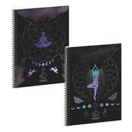 Spirálfüzet sima ARS UNA Mystic Constellation A/4 60 lapos