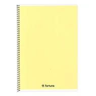 Spirálfüzet vonalas FORTUNA Monocolor A/4 70 lapos pasztell sárga