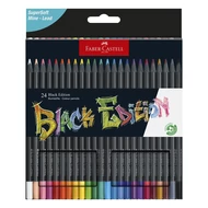 Színes ceruza FABER-CASTELL Black Edition háromszögletű fekete testű 24 darabos