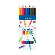 Színes ceruza ICO Creative Kids hatszögletű 12 darabos