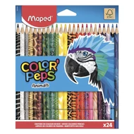 Színes ceruza MAPED Color Peps Animals háromszögletű 24 darabos