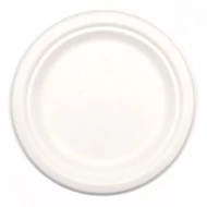 Lapostányér eldobható papír BIO Cukornád lebomló 22cm 125 darabos