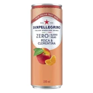 Üdítőital szénsavas SAN PELLEGRINO Zero Pesca&Clementina barack és mandarin 0,33L DRS
