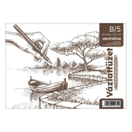 Vázlatfüzet spirálozott VECTRALINE B/5 120 g 32 lapos famentes