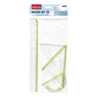 Vonalzókészlet OPTIMA 30cm vonalzóval 4 darabos