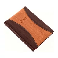 Zsebnaptár REALSYSTEM Prémium A B/6 álló sárga lapos barna 2021.