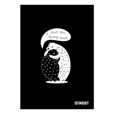 Füzet STREET Black&White A/4 54 lapos sima