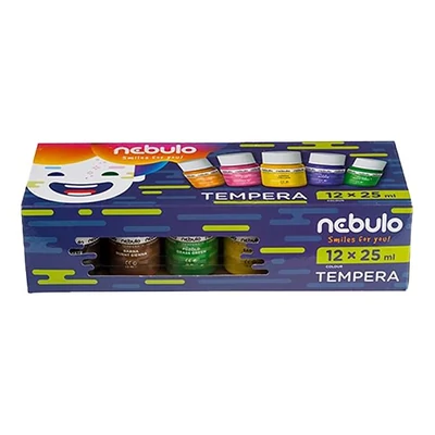 Tempera NEBULO tégelyes 12db-os készlet 25 ml