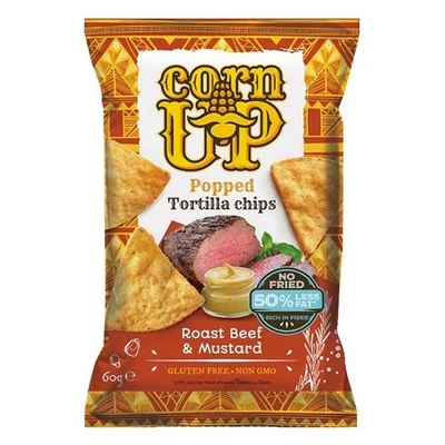 Tortilla chips CORN UP marhahús és mustár 60g