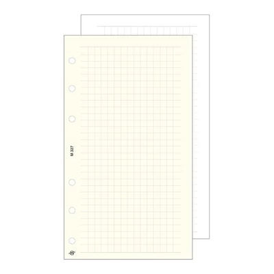 Gyűrűs kalendárium betét SATURNUS S327/F négyzethálós jegyzetlap fehér lapos